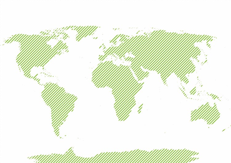 stylised world map